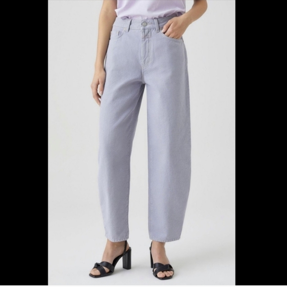 Closed x Free People Barrel Leg Light Purple Jeans - Picture 1 of 8